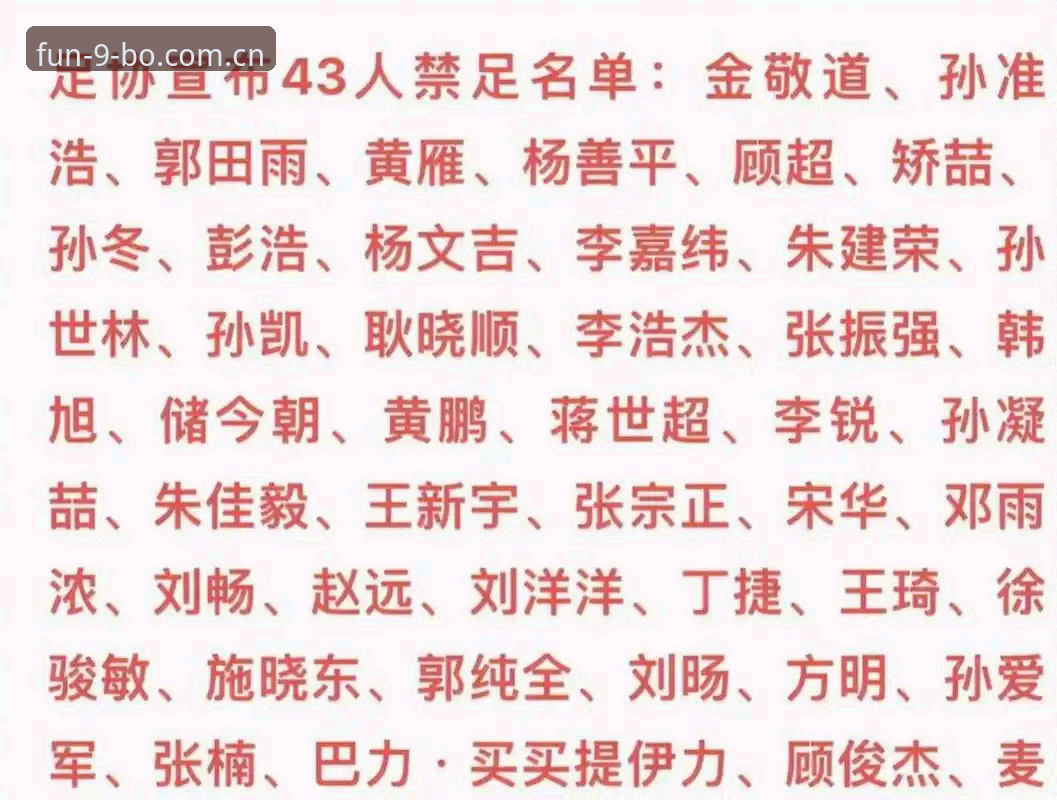 BO娱乐怎么样对比 中国足球禁足名单深度解读:从赛事视角看行业整顿指南
